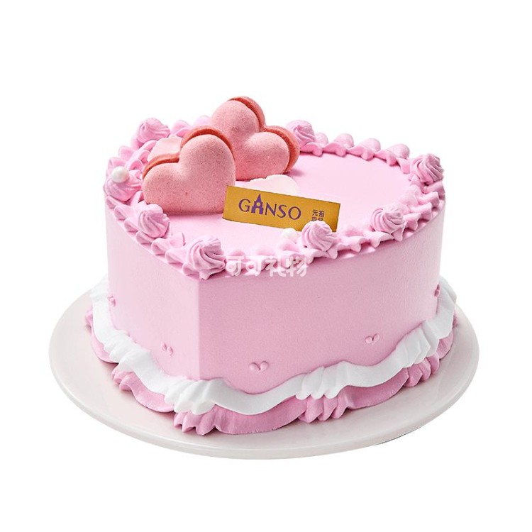 元祖粉色爱心蛋糕